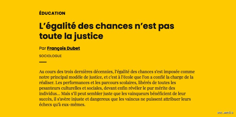 Qu’est-ce que le concept d’égalité des chances : un idéal démocratique entre promesse républicaine et réalités sociales brutales
