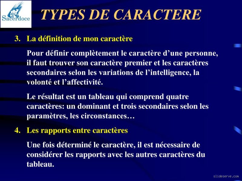Qu'est-ce qui détermine le caractère ?