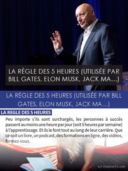 Quelle est la règle des 5 heures utilisée par Elon Musk pour transformer son cerveau en machine de guerre cognitive ?