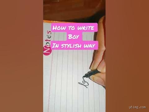 Comment écrire Boy ?