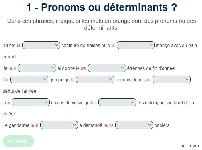 Comment ne pas confondre un déterminant et un pronom ?