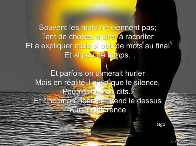Quand les mots ne viennent pas ?