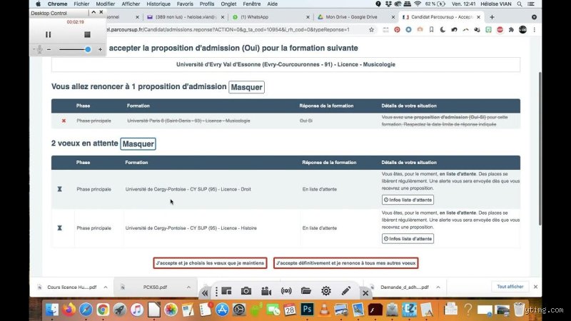 Comment accepter définitivement une proposition sur Parcoursup ?