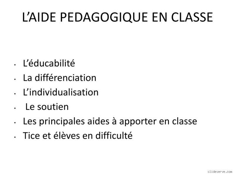 Quelle est la première aide à apporter à un élève en difficulté ?