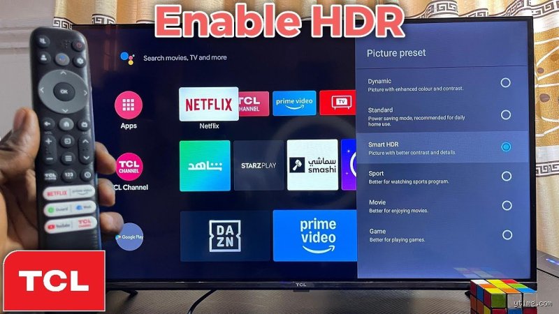 Comment activer le HDR sur TV TCL ?