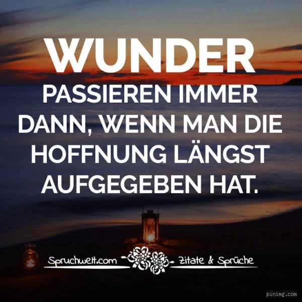 Wann sollte man die Hoffnung aufgeben?