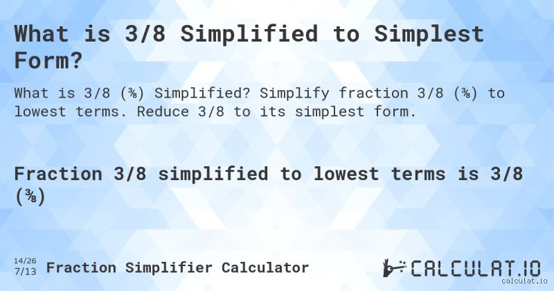 Comment calculer les 3 8 ?