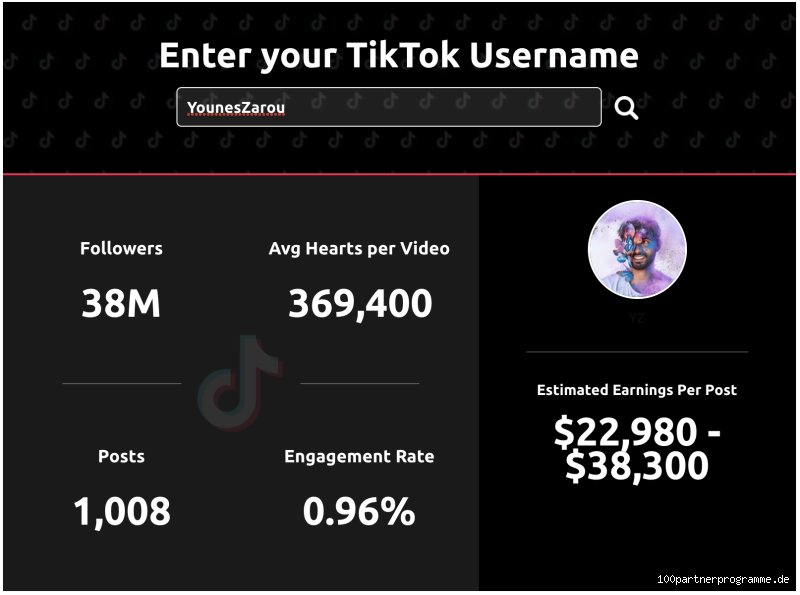 Wie viel Geld verdient man mit 1 Million Abonnenten auf TikTok?