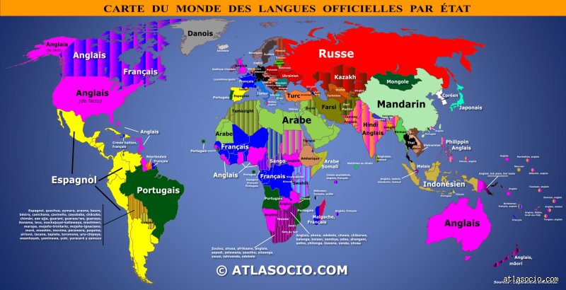 Quel est le pays qui n'a pas de langue officielle ?