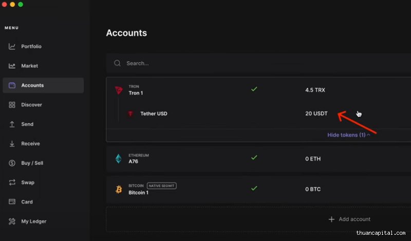 Comment mettre USDT sur Ledger ?