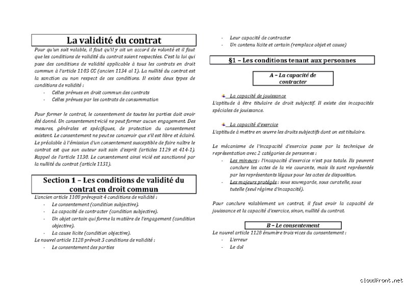 Comment savoir si un contrat est valable ou non ?
