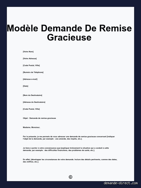 Où faire une demande de remise gracieuse ?
