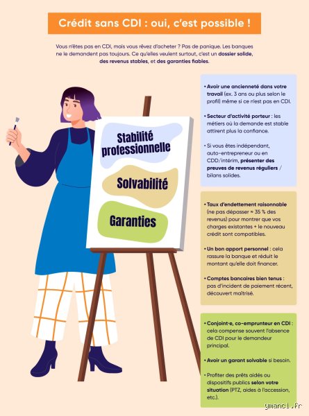 Où puis-je faire un crédit sans CDI ? Les solutions concrètes pour emprunter sans contrat à durée indéterminée