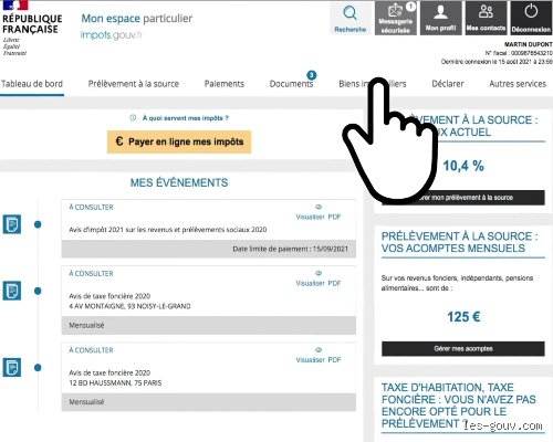 Où trouver et gérer mes biens immobiliers impôts ?
