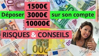 Puis-je déposer 3000 en espèces sur mon compte bancaire sans attirer l'attention du fisc ?