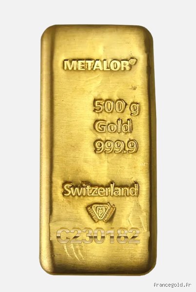 Quel est le prix d'un lingot d'or de 500 grammes ?