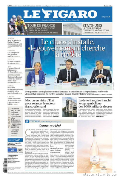 Quel est le prix du journal Le Figaro ?