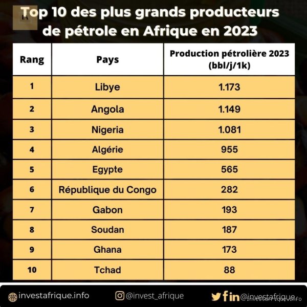 Qui a le plus de pétrole en Afrique ?