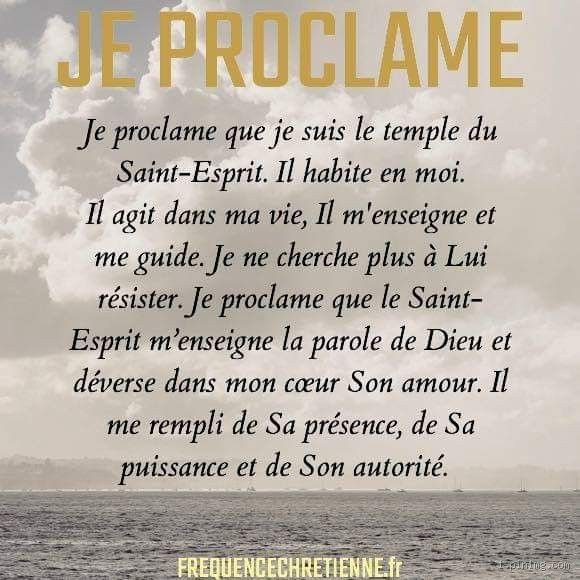 Quand l'Esprit de Dieu habite en moi parole ?