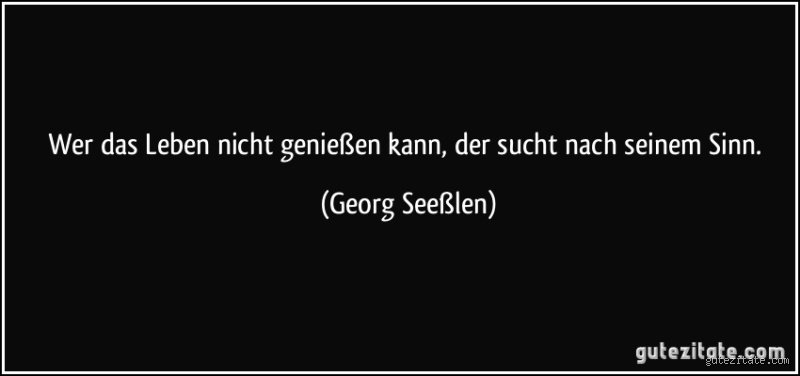 Kann das Leben nicht genießen?