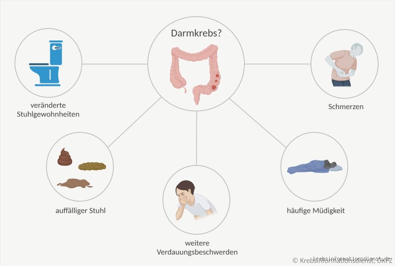 Wann erste Symptome Darmkrebs?