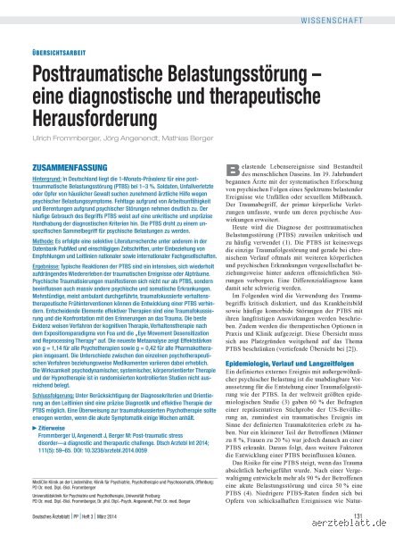 Was passiert, wenn man eine Posttraumatische Belastungsstörung nicht behandelt?