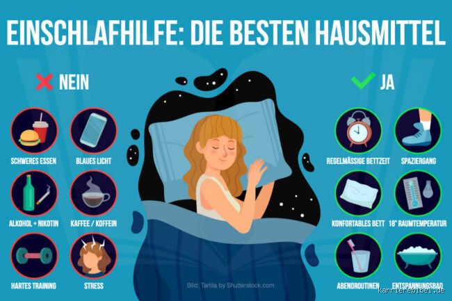Was tun um einzuschlafen Hausmittel?