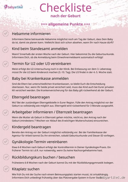 Was tut gut nach der Geburt?