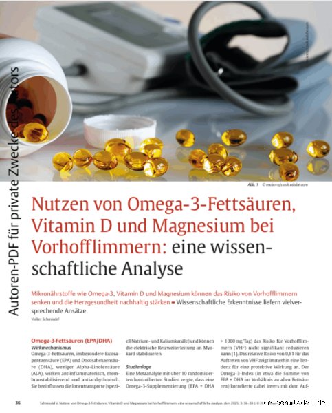 Welche Vitamine fehlen bei Vorhofflimmern?