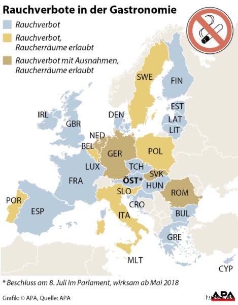Welches Land darf man nicht Rauchen?