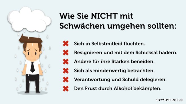 Wie gehe ich am besten mit meinen Schwächen um? Ein persönlicher Blick