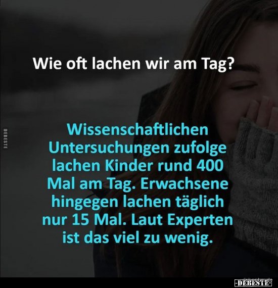 Wie oft sollte man am Tag Lachen?