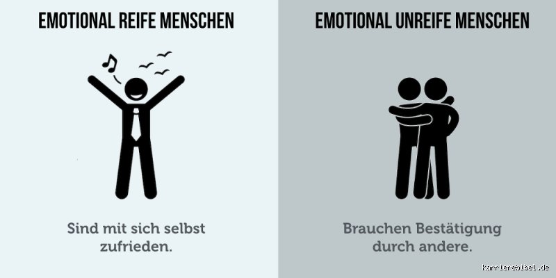 Wie zeigt sich emotionale Unreife?