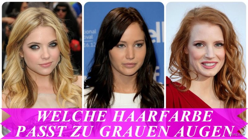 Welche Haarfarbe lässt graue Augen strahlen?
