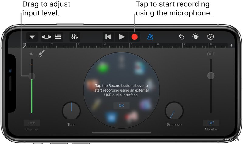 Comment enregistrer sur GarageBand sur iPhone ?