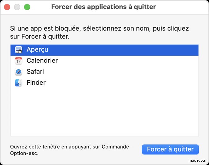 Comment forcer à quitter Finder ?