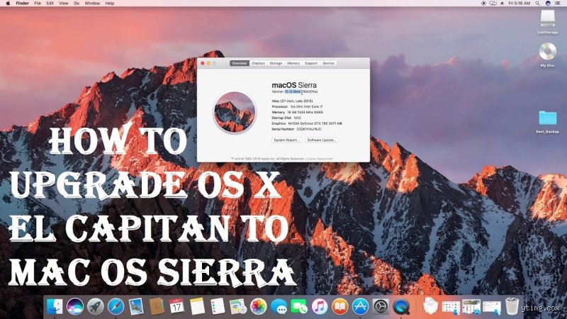 Comment passer de macOS El Capitan à Sierra ?