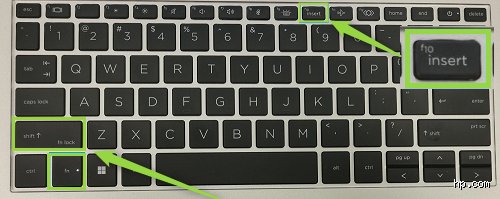 Où se trouve la touche Insert sur le clavier HP