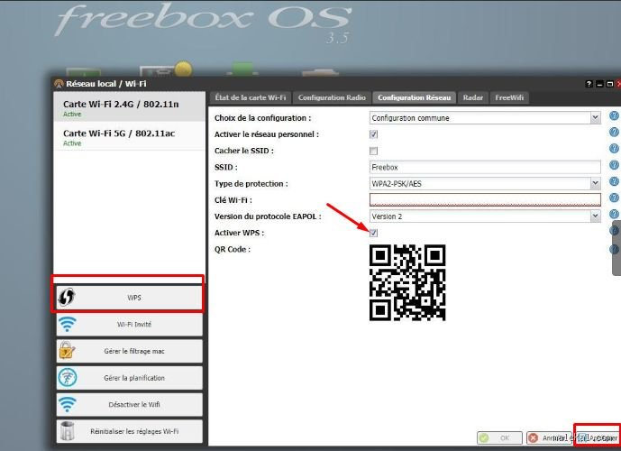 Où se trouve le bouton WPS sur le routeur Free ?