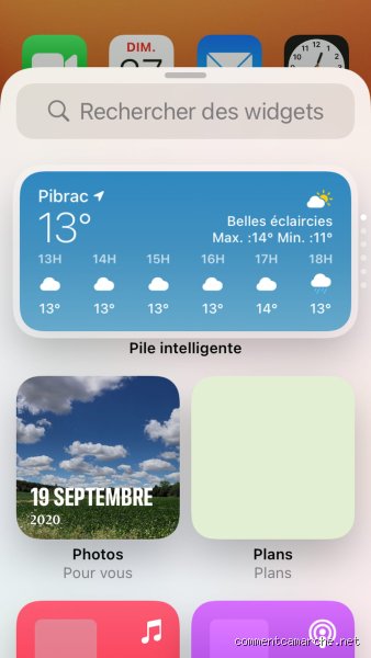 Où se trouve les widgets sur iPhone ?