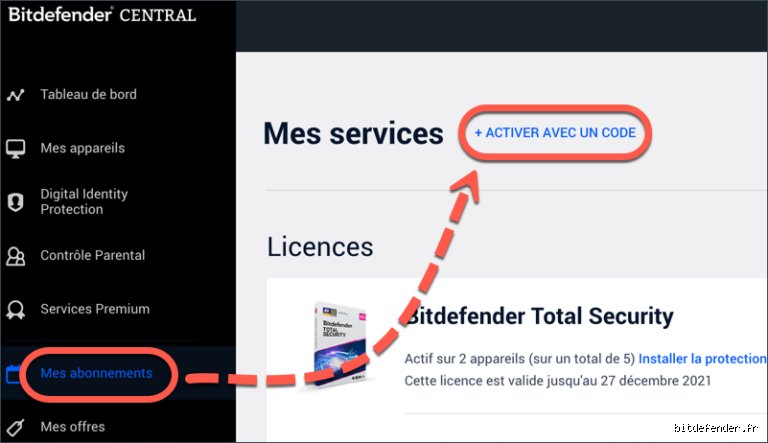 Où trouver la clé d'activation de Bitdefender ?