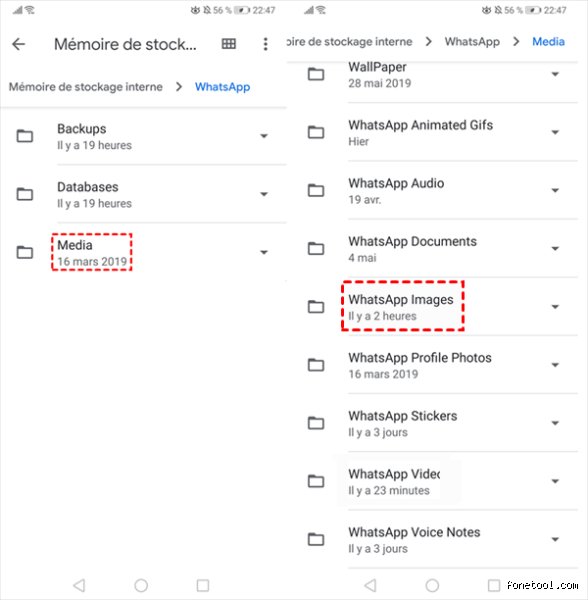 Où vont les photos supprimées dans WhatsApp ?