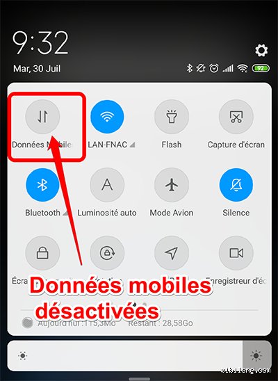 Pourquoi les données mobiles sont désactivées ?