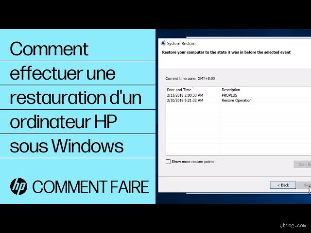 Quel touche pour restaurer HP ? Le guide technique complet