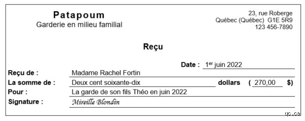 Qui m'a reçu ou reçue ?