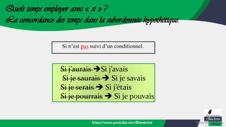 Quel temps suit si ?