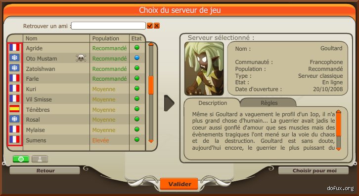 Quel serveur choisir sur Dofus ?