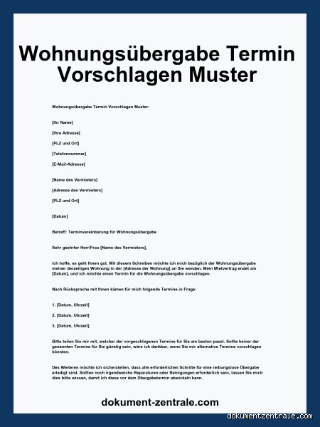 Wer bestimmt den Termin für die Wohnungsübergabe?