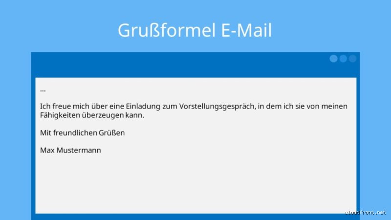 Was am Ende einer Mail schreiben?