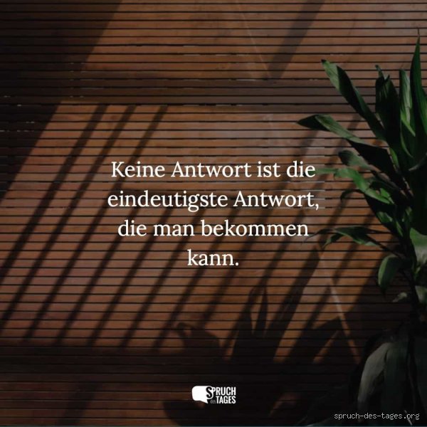Was bedeutet "keine Antwort" wirklich?